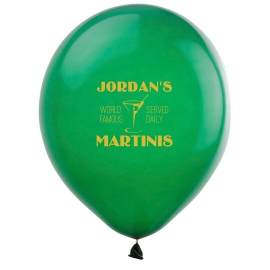 World Famous Martinis Latex Balloons